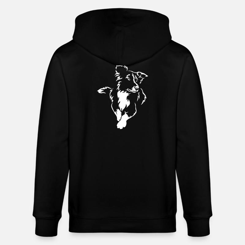 Border Collie « Black Edition » - Veste à capuche bio CULTIVATOR Stanley/Stella Unisexe - noir