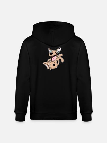Laughing dog - Stanley/Stella CULTIVATOR  Unisex Organic Hooded Jacket - black