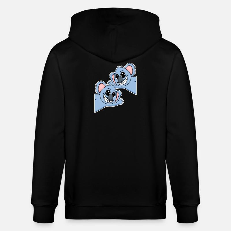 Koala Koalas - Stanley/Stella Unisex Bio-Kapuzenjacke CULTIVATOR  - Schwarz