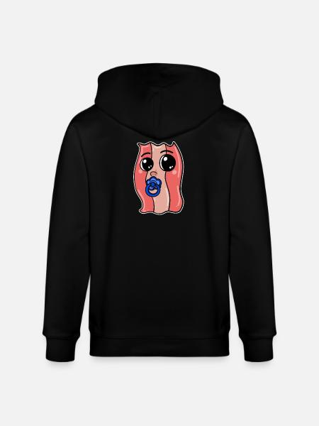 Baby Bacon - Bacon - Babybodysuit - Stanley/Stella CULTIVATOR  Unisex Organic Hooded Jacket - black