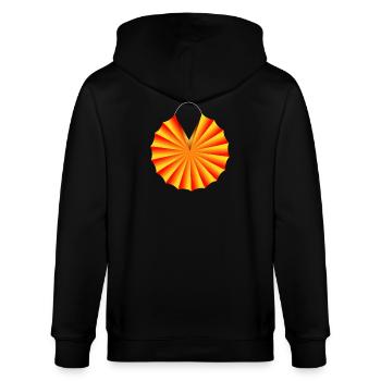 leuchtender Lampion als tolles Party Symbol - Stanley/Stella Unisex Bio-Kapuzenjacke CULTIVATOR  - Schwarz - Hinten - Anna (173cm)