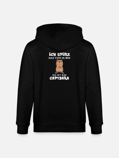 Capybara Wasserschwein Geschenk - Stanley/Stella Unisex Bio-Kapuzenjacke CULTIVATOR - Schwarz