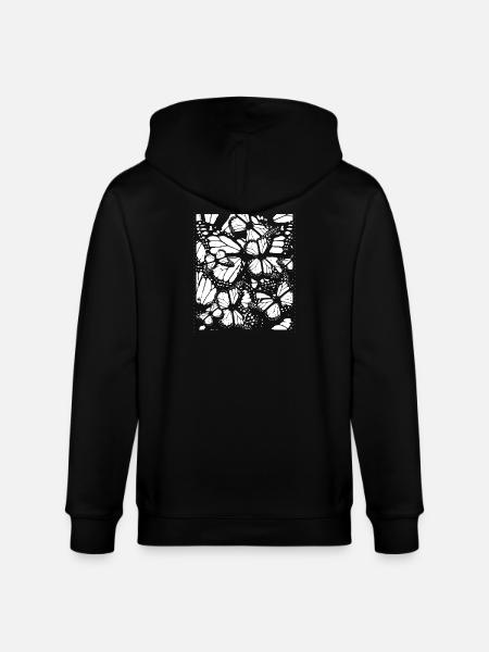 Papillons - Veste à capuche bio CULTIVATOR Stanley/Stella Unisexe - noir