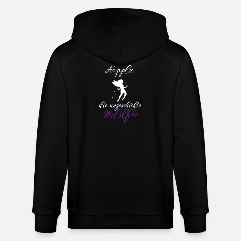 Waldfee Waldelf ungeschickt lustiger Spruch - Stanley/Stella Unisex Bio-Kapuzenjacke CULTIVATOR - Schwarz