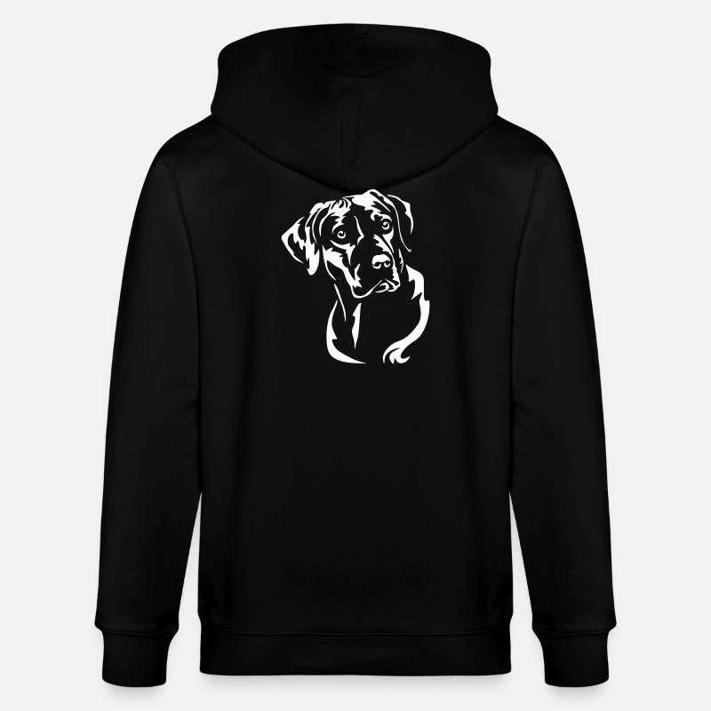 Rhodesian Ridgeback Head "Black Edition" - Stanley/Stella CULTIVATOR  Unisex Organic Hooded Jacket - black
