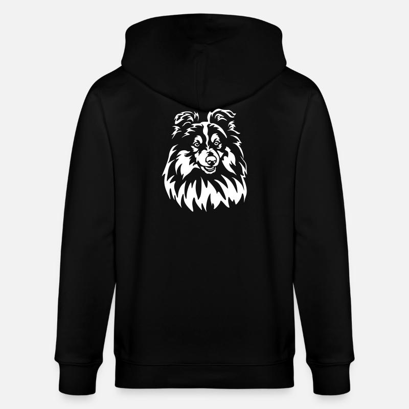 Sheltie Head « Black Edition » - Veste à capuche bio CULTIVATOR Stanley/Stella Unisexe - noir