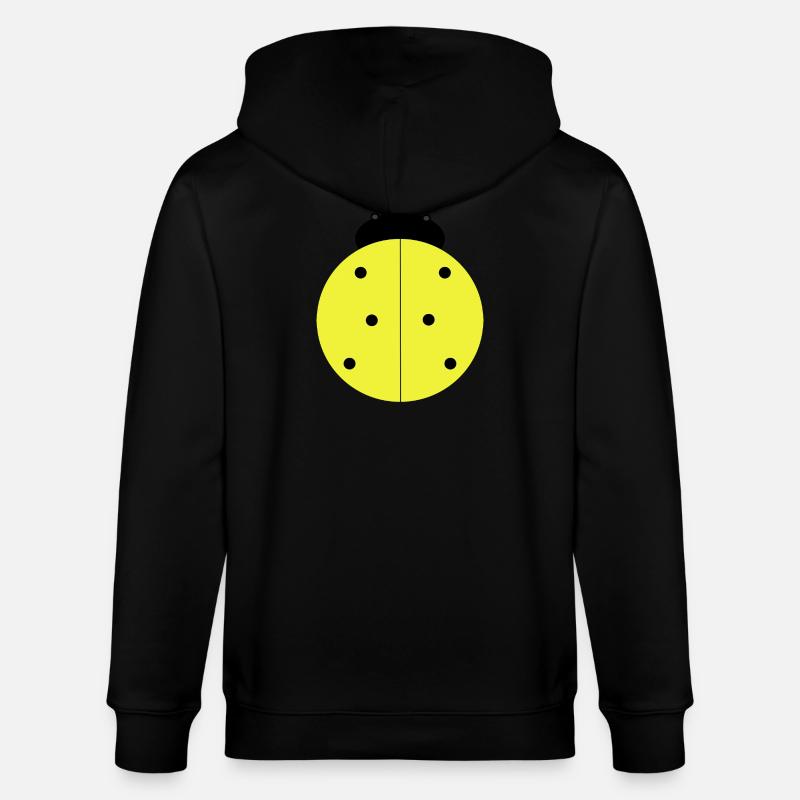 Coccinelle Jaune à Points Noirs - Veste à capuche bio CULTIVATOR Stanley/Stella Unisexe - noir