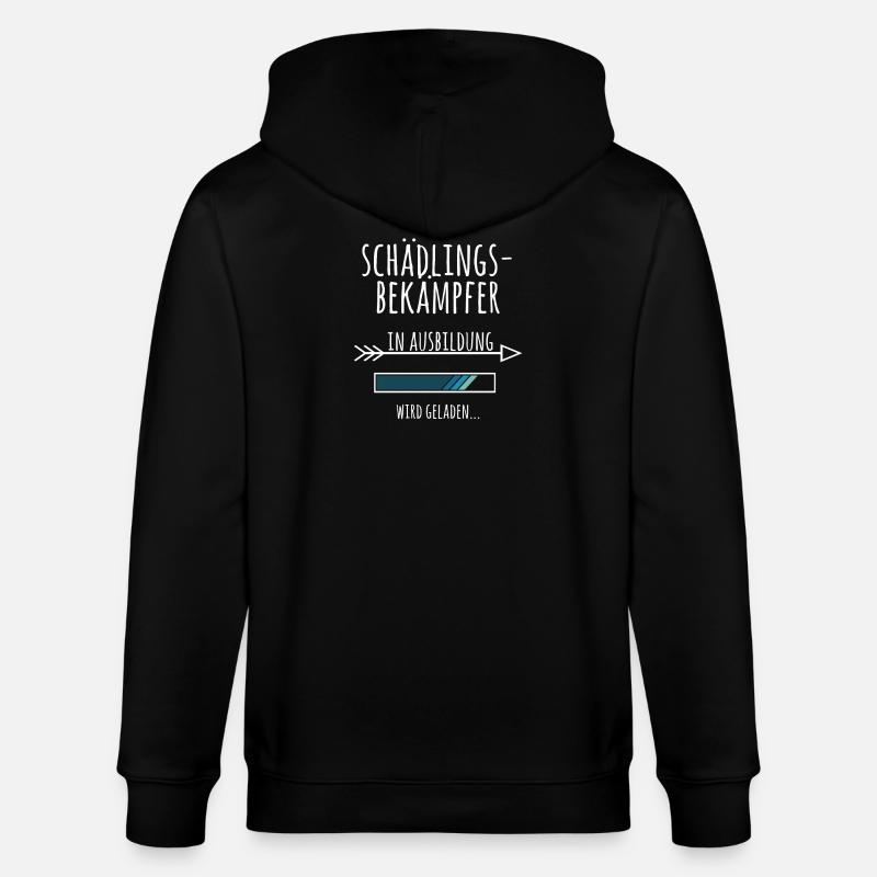 Schädlingsbekämpfer Ausbildung Geschenk Schädlinge - Stanley/Stella Unisex Bio-Kapuzenjacke CULTIVATOR  - Schwarz