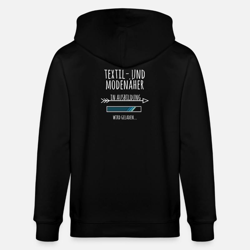 Textil und Modenäher Ausbildung Beruf Geschenk - Stanley/Stella Unisex Bio-Kapuzenjacke CULTIVATOR  - Schwarz