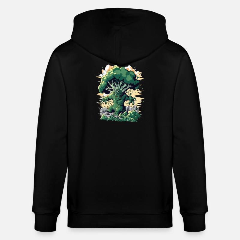 Brocoli géant Monster Brocoli - Veste à capuche bio CULTIVATOR Stanley/Stella Unisexe - noir