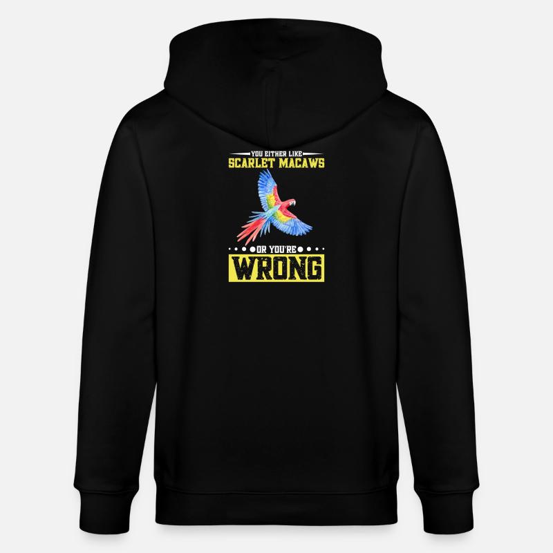 Entweder du magst Scharlacharas oder - Stanley/Stella Unisex Bio-Kapuzenjacke CULTIVATOR  - Schwarz