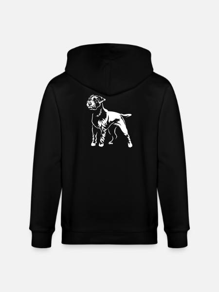 Parson Russell Terrier "BlackEdition" - Stanley/Stella CULTIVATOR  Unisex Organic Hooded Jacket - black