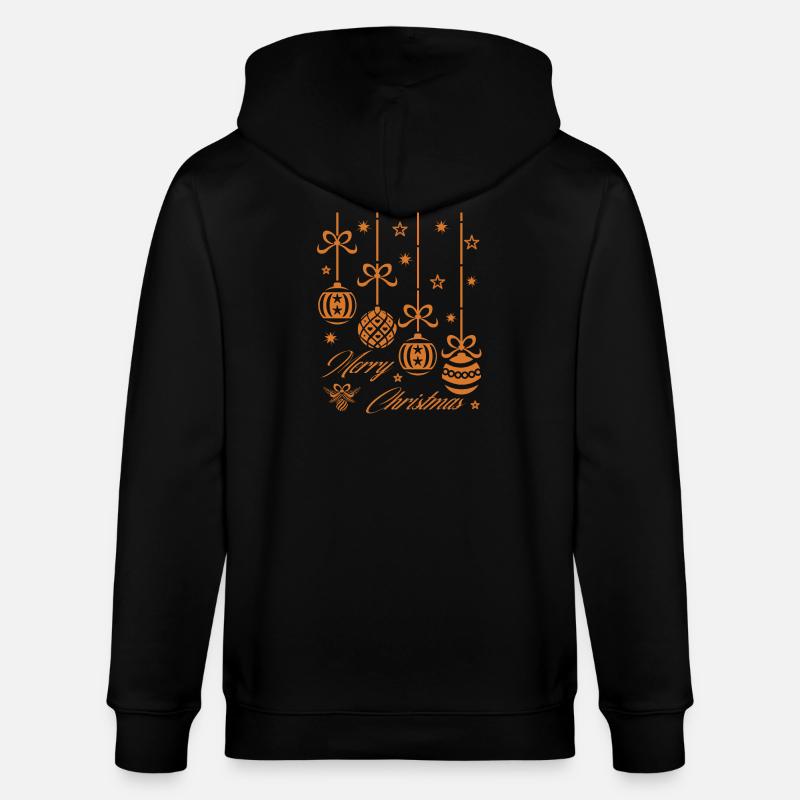 MERRY CHRISTMAS WEIHNACHTSKUGELN - Stanley/Stella Unisex Bio-Kapuzenjacke CULTIVATOR  - Schwarz