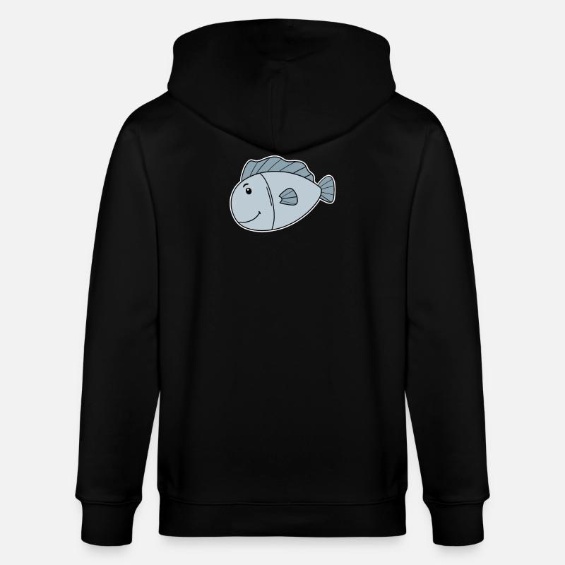 Poisson Océan Motif De Poisson - Veste à capuche bio CULTIVATOR Stanley/Stella Unisexe - noir