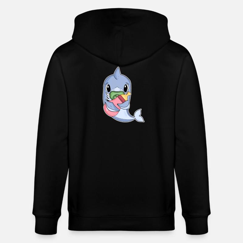 Bébé dauphin - Veste à capuche bio CULTIVATOR Stanley/Stella Unisexe - noir