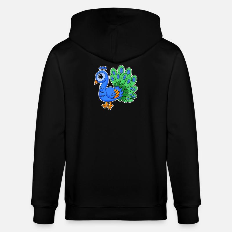 Paon - Veste à capuche bio CULTIVATOR Stanley/Stella Unisexe - noir
