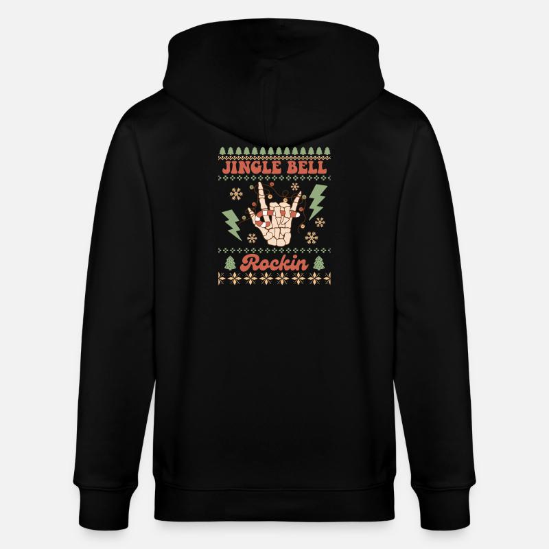 Pull de Noël moche - Veste à capuche bio CULTIVATOR Stanley/Stella Unisexe - noir