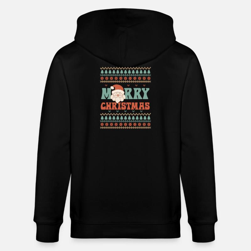 Pull de Noël moche - Veste à capuche bio CULTIVATOR Stanley/Stella Unisexe - noir