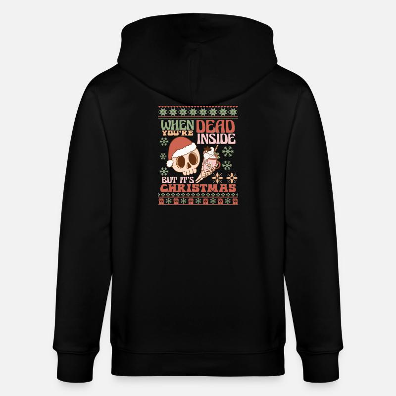 Pull de Noël moche - Veste à capuche bio CULTIVATOR Stanley/Stella Unisexe - noir