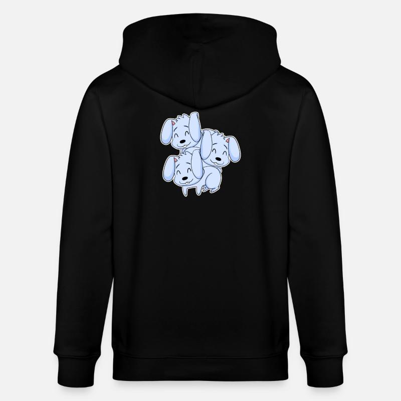 Motif de lapin - Veste à capuche bio CULTIVATOR Stanley/Stella Unisexe - noir