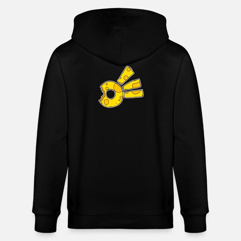 Cheese Comet Symbol - Stanley/Stella CULTIVATOR Unisex Organic Hooded Jacket - black