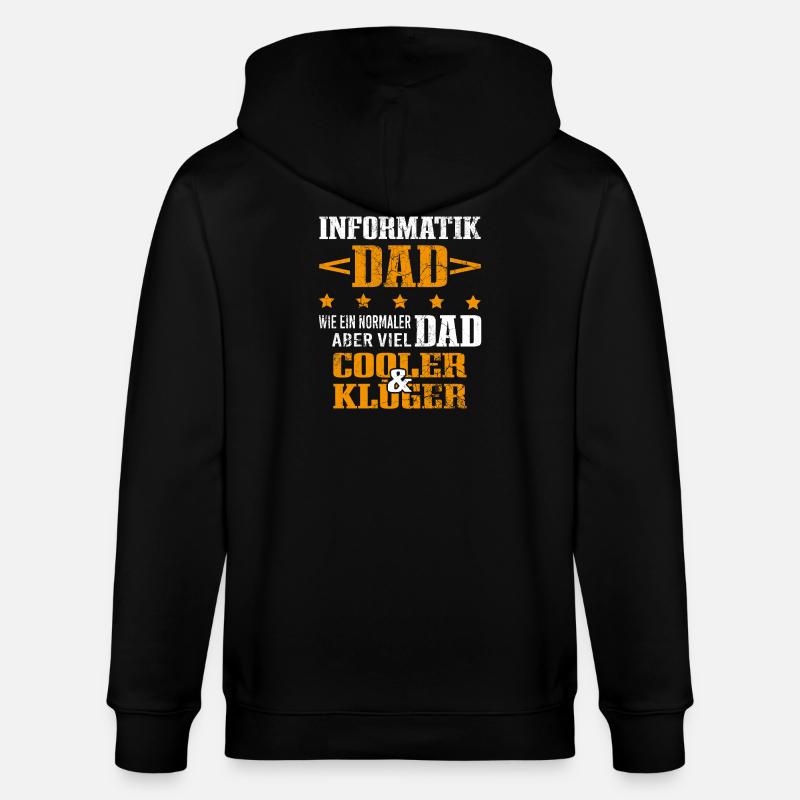 Informatiker Vater Programmierer Technik-Nerd - Stanley/Stella Unisex Bio-Kapuzenjacke CULTIVATOR  - Schwarz