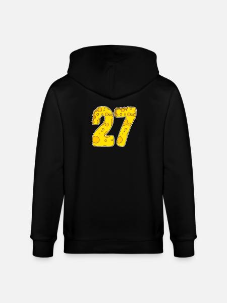 27 ans Lustig Käse - Veste à capuche bio CULTIVATOR Stanley/Stella Unisexe - noir