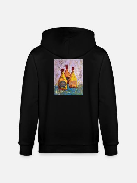 Abstract Wine Labels Round Hill - Stanley/Stella CULTIVATOR Unisex Organic Hooded Jacket - black