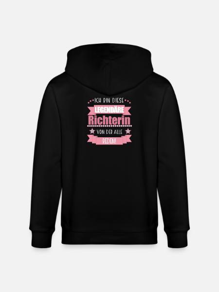 Richterin Gericht Gerechtigkeit süßes Geschenk - Stanley/Stella Unisex Bio-Kapuzenjacke CULTIVATOR - Schwarz