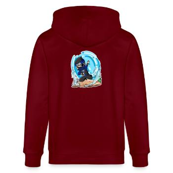 Ninja Motif - Veste à capuche bio CULTIVATOR Stanley/Stella Unisexe - bordeaux - Dos - Anna (173cm)