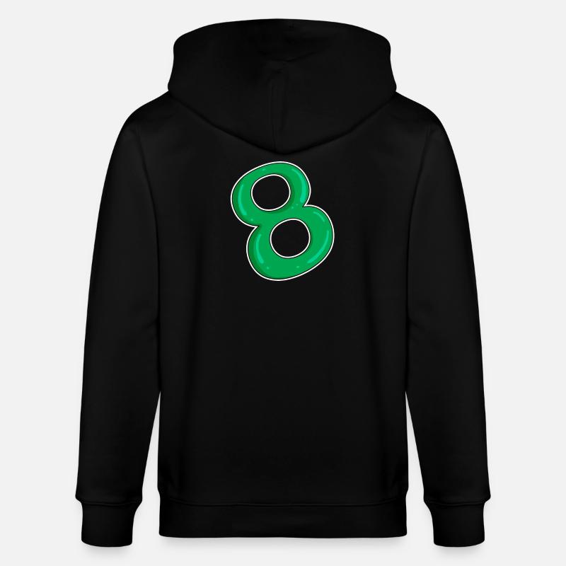 Huit - 8 - Vert - Veste à capuche bio CULTIVATOR Stanley/Stella Unisexe - noir