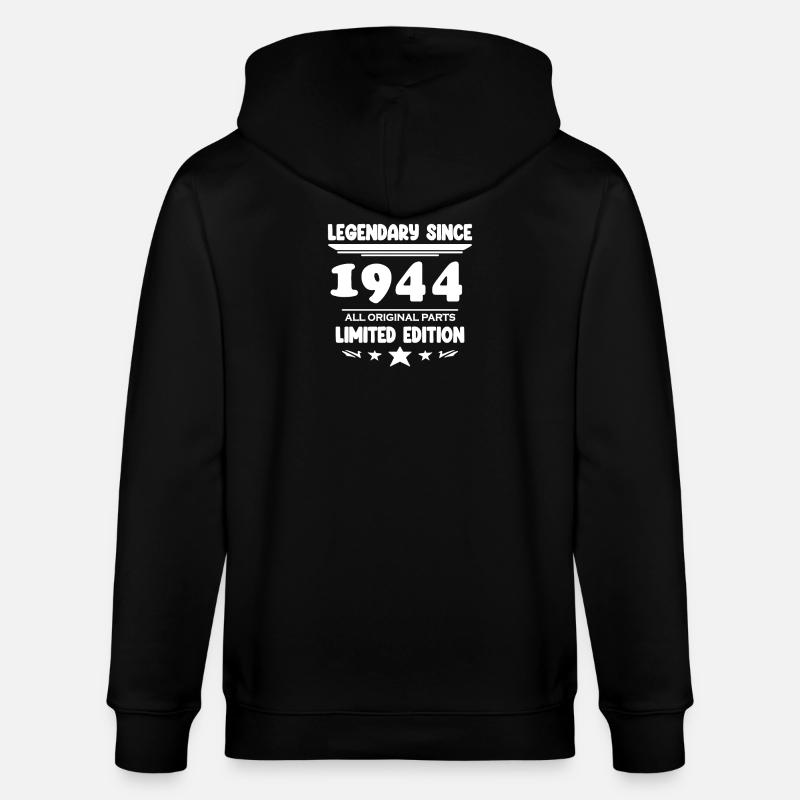 1944 - Année 1944 - Année 1944 - Veste à capuche bio CULTIVATOR Stanley/Stella Unisexe - noir