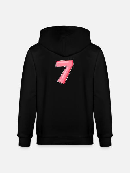 Number Seven - Number 7 Number - Stanley/Stella CULTIVATOR Unisex Organic Hooded Jacket - black