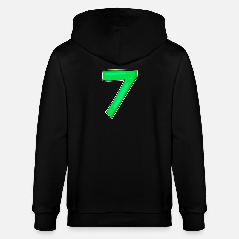 7 Numéro Numéro Vert - Veste à capuche bio CULTIVATOR Stanley/Stella Unisexe - noir