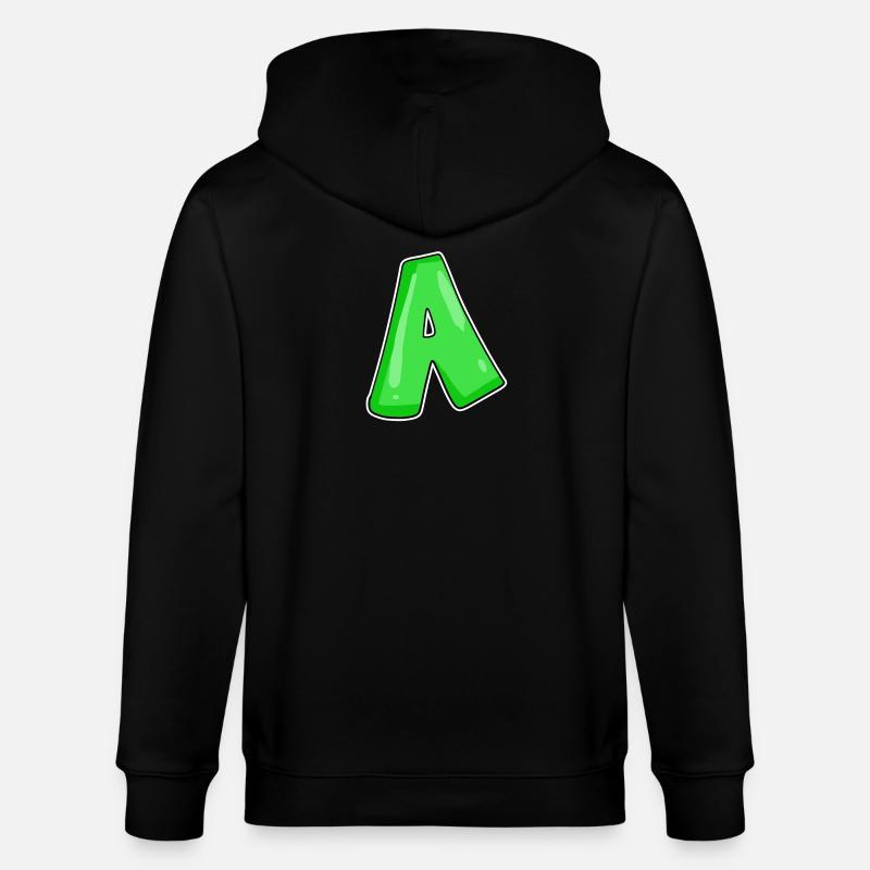 point A Initial point - Stanley/Stella CULTIVATOR  Unisex Organic Hooded Jacket - black
