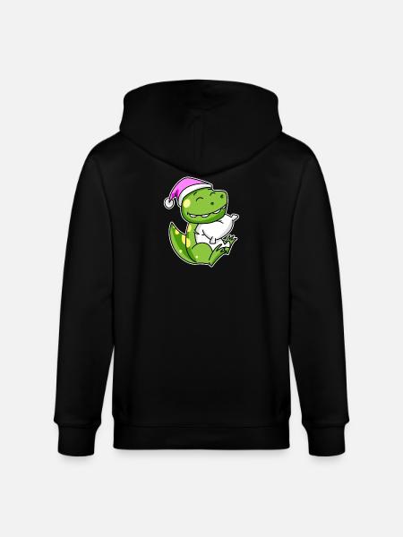 Dinosaur Tired Sleeping Sleeping Girl - Stanley/Stella CULTIVATOR  Unisex Organic Hooded Jacket - black