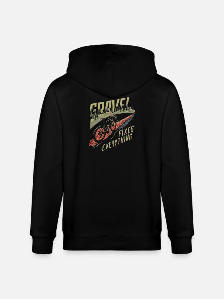 Gear and Trail Cycling Art - Stanley/Stella CULTIVATOR  Unisex Organic Hooded Jacket - black