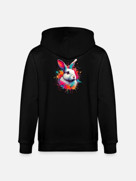 Lapin - Veste à capuche bio CULTIVATOR Stanley/Stella Unisexe - noir