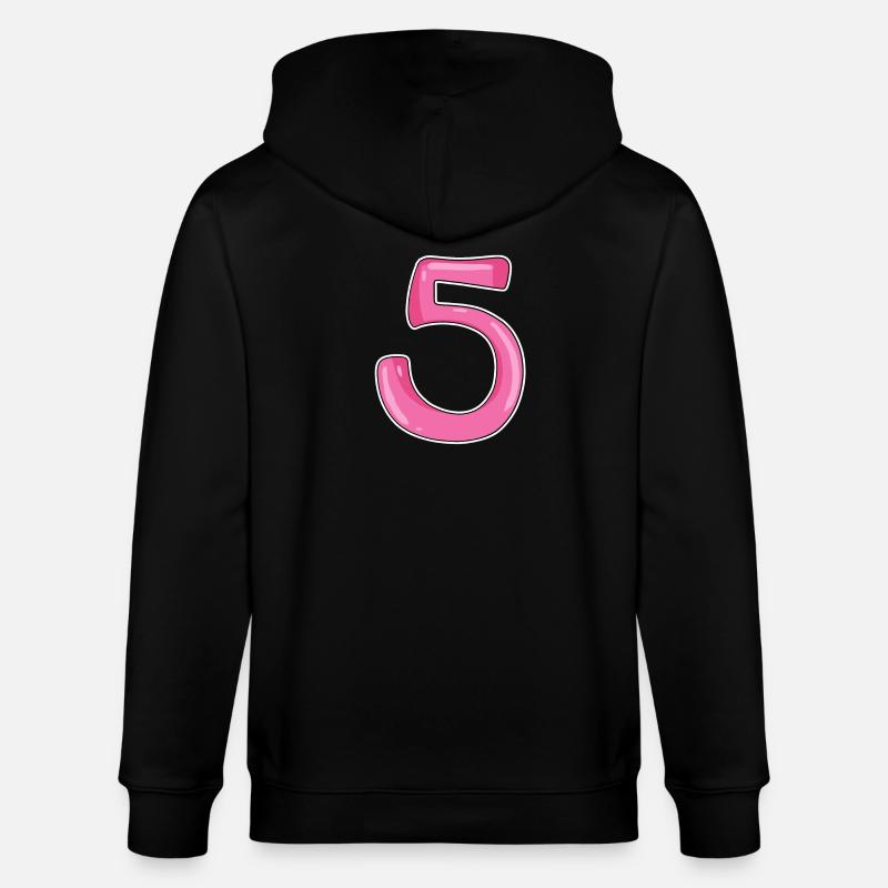 Cinq chiffres numéro 5 - Veste à capuche bio CULTIVATOR Stanley/Stella Unisexe - noir