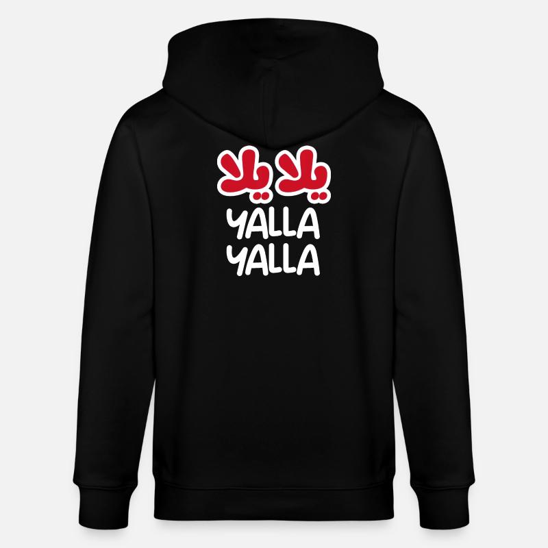 Yalla Yalla (dunkel) - Stanley/Stella Unisex Bio-Kapuzenjacke CULTIVATOR - Schwarz