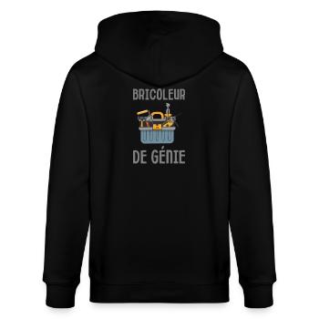 Bricoleur de génie fête des pères - Veste à capuche bio CULTIVATOR Stanley/Stella Unisexe - noir - Dos - Anna (173cm)