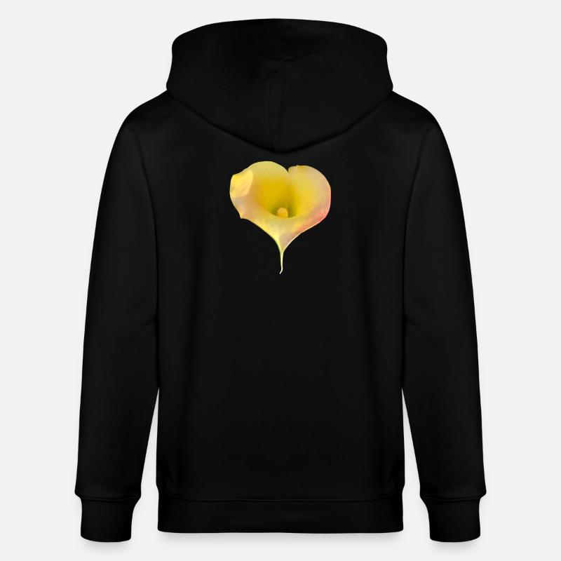 LYS CALLA JAUNE - Veste à capuche bio CULTIVATOR Stanley/Stella Unisexe - noir