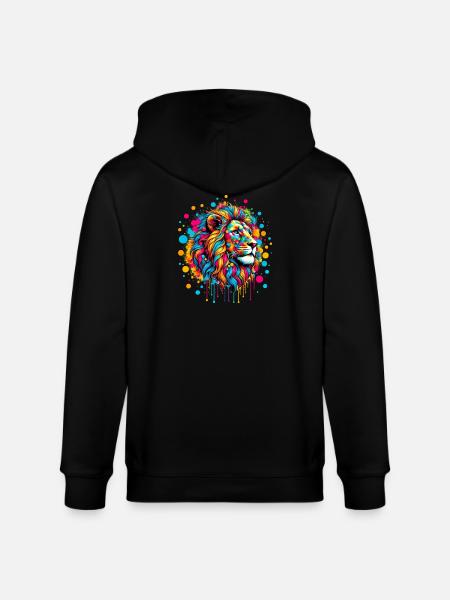 Lion - Veste à capuche bio CULTIVATOR Stanley/Stella Unisexe - noir
