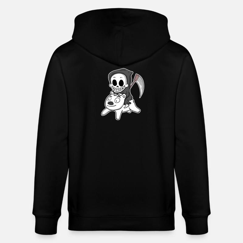 Sensenmann Eisbär Motiv - Stanley/Stella Unisex Bio-Kapuzenjacke CULTIVATOR - Schwarz