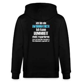 Informatiker Informatik - Stanley/Stella Unisex Bio-Kapuzenjacke CULTIVATOR  - Schwarz - Hinten - Anna (173cm)