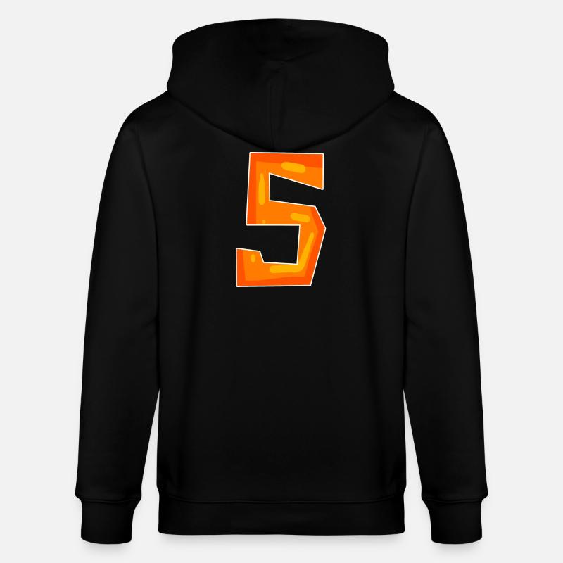 5 Orange - Stanley/Stella Unisex Bio-Kapuzenjacke CULTIVATOR  - Schwarz