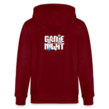 Board Game Enthusiasts - Stanley/Stella CULTIVATOR  Unisex Organic Hooded Jacket - burgundy - Back - Anna (173cm)