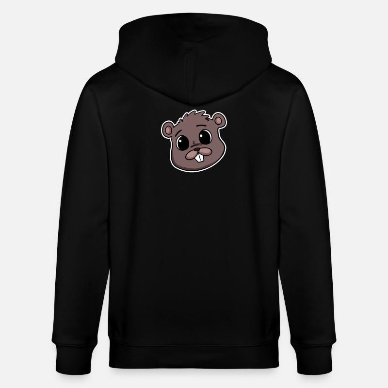 Tête de castor - Veste à capuche bio CULTIVATOR Stanley/Stella Unisexe - noir
