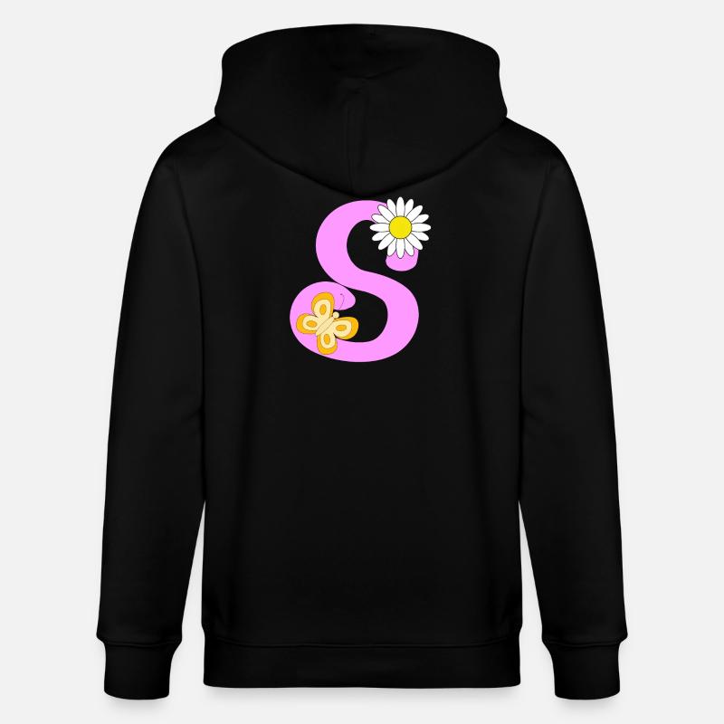 S Buchstabe - Stanley/Stella Unisex Bio-Kapuzenjacke CULTIVATOR  - Schwarz