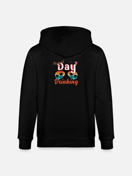 Day Drinking Palm Print - Stanley/Stella Unisex Bio-Kapuzenjacke CULTIVATOR  - Schwarz